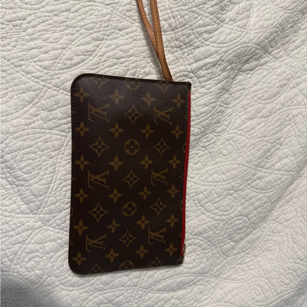Louis Vuitton Brown and Tan Monogram Pouch